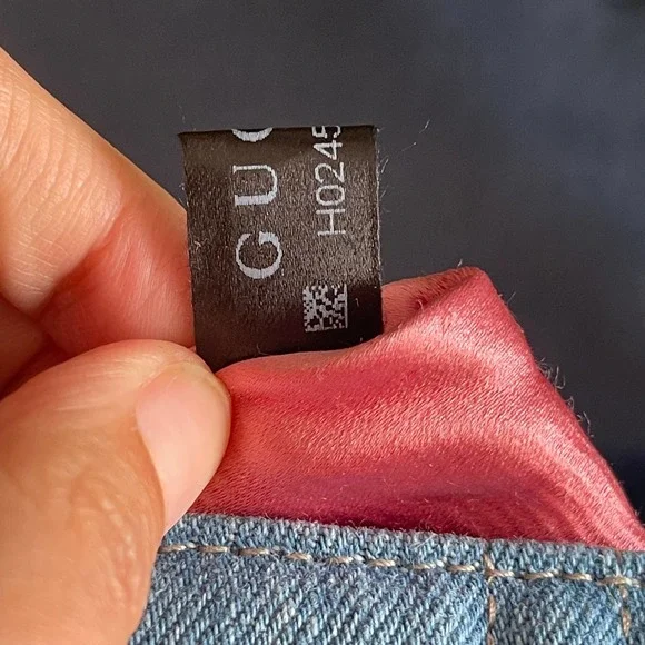 ❌SOLD❌Gucci GG Marmont Denim Pearl Small Flap Bag - Picture 13 of 14